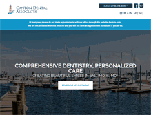 Tablet Screenshot of cantondentalassociates.com